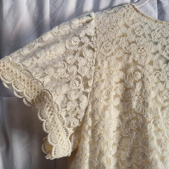 NWT Torrid Stretch Lace Crop Top White 3X - Picture 4 of 6